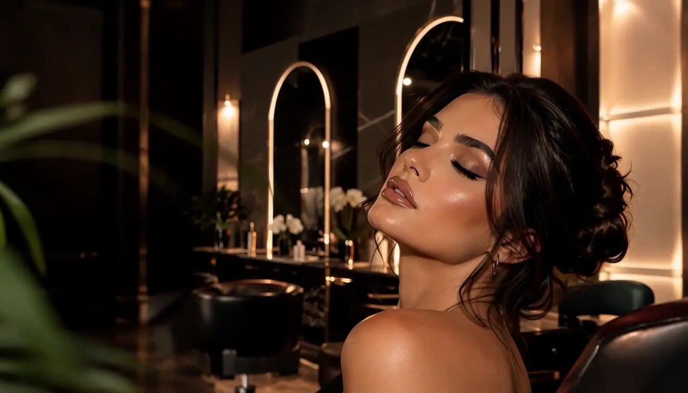 Deniz Damla Güzellik salonunda bakım anı